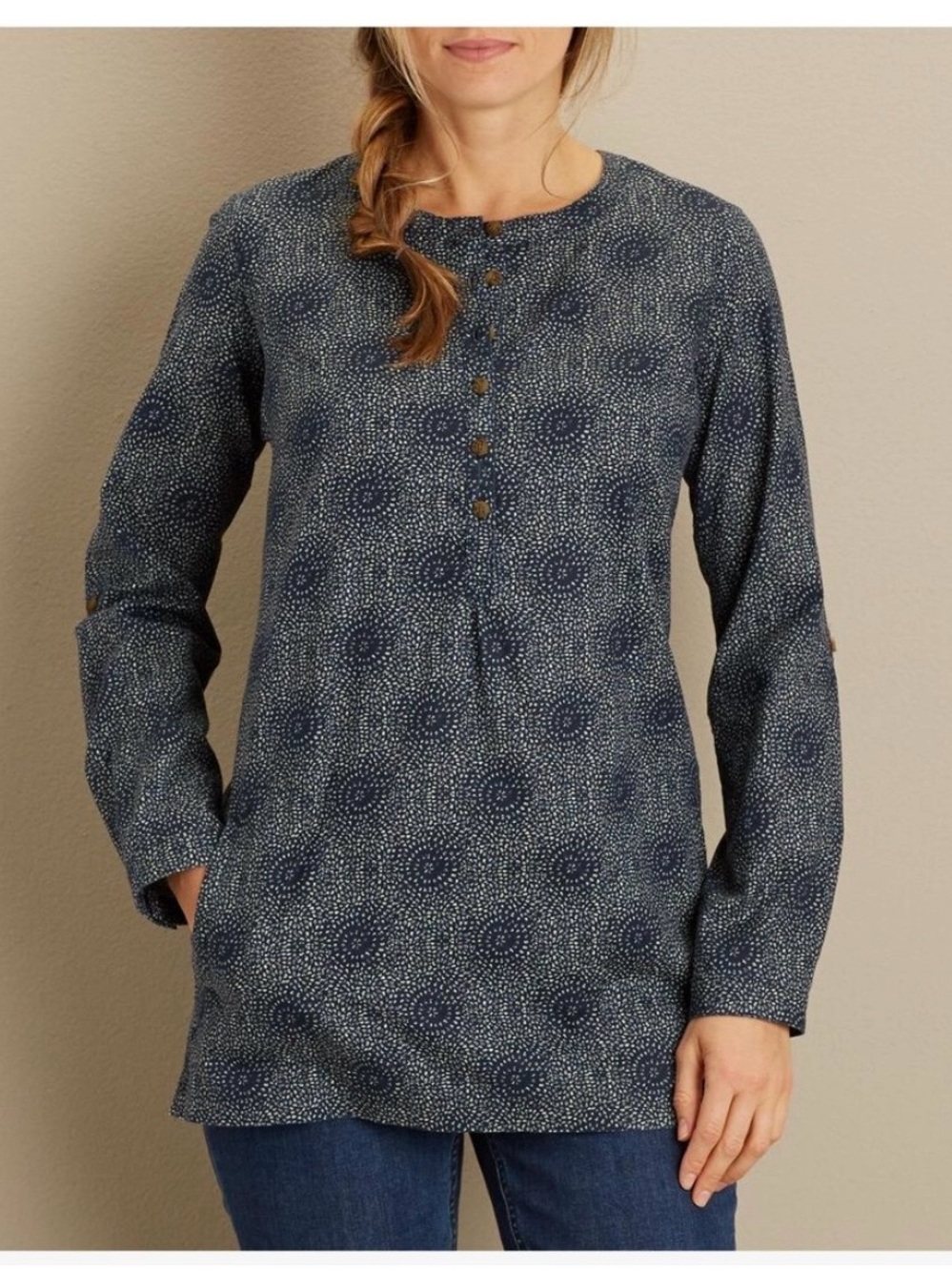 Duluth Trading Co Artisan Hemp/Cotton Tunic XL